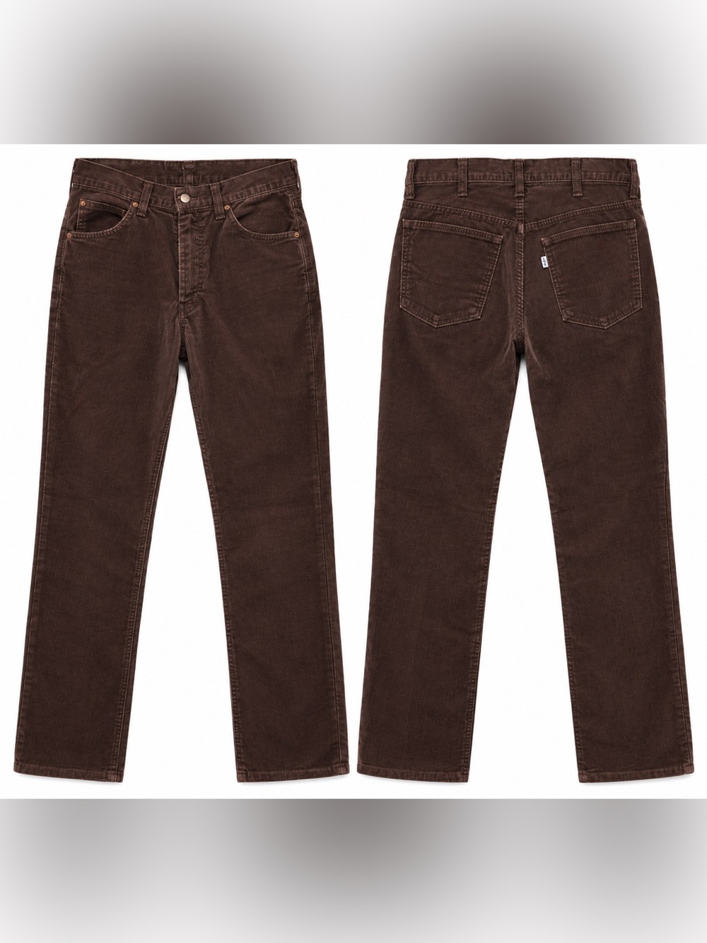 Vintage 1980s Levi’s 519 Brown Corduroy Pants White Tab 32x32